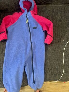 Vintage 90s L.L. kids LL bean fleece jumpsuit size 2T